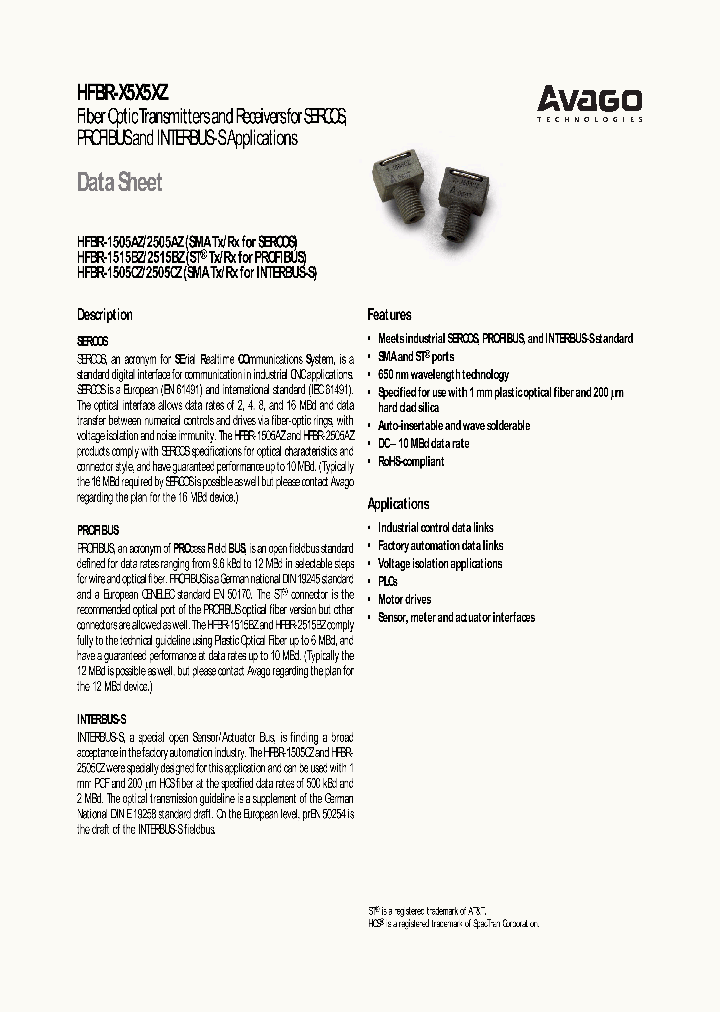 HFBR-2505AZ_7339655.PDF Datasheet