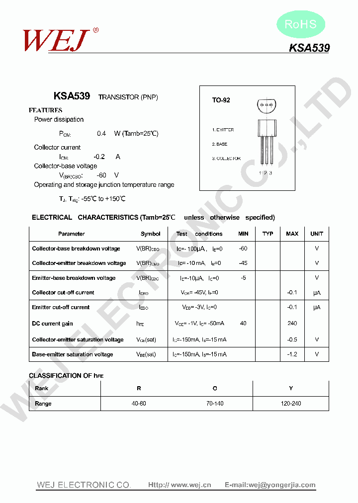 KSA539_7341516.PDF Datasheet