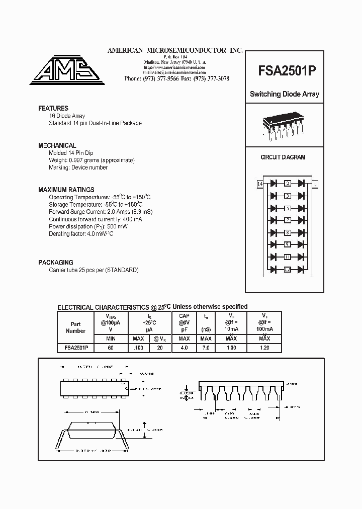 FSA2501P_7352768.PDF Datasheet
