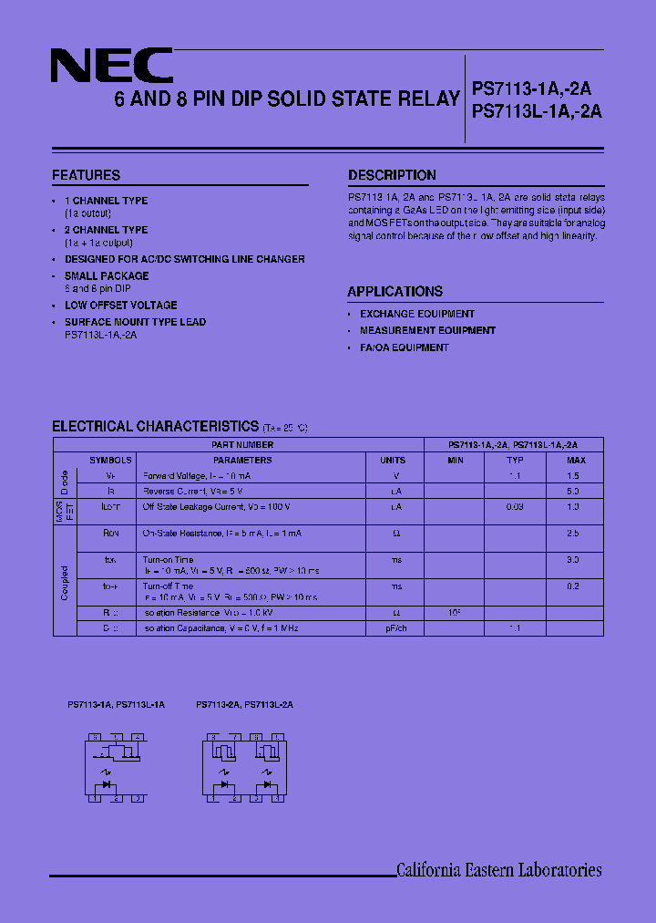 PS7113-1A-E3-A_7359875.PDF Datasheet