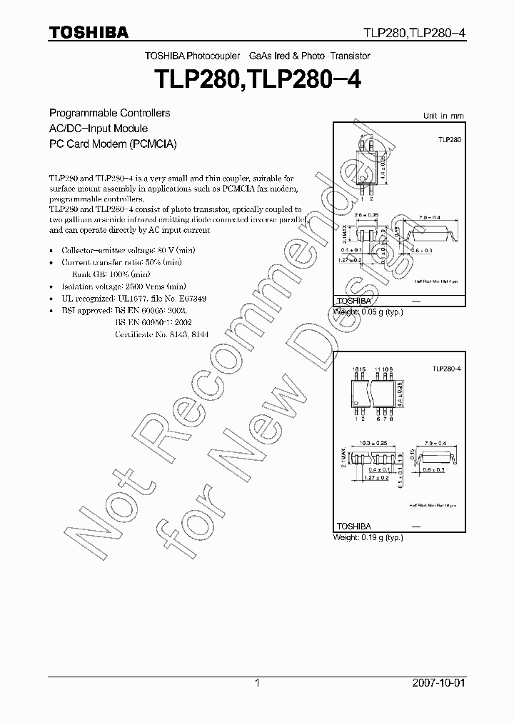 TLP280_7365229.PDF Datasheet