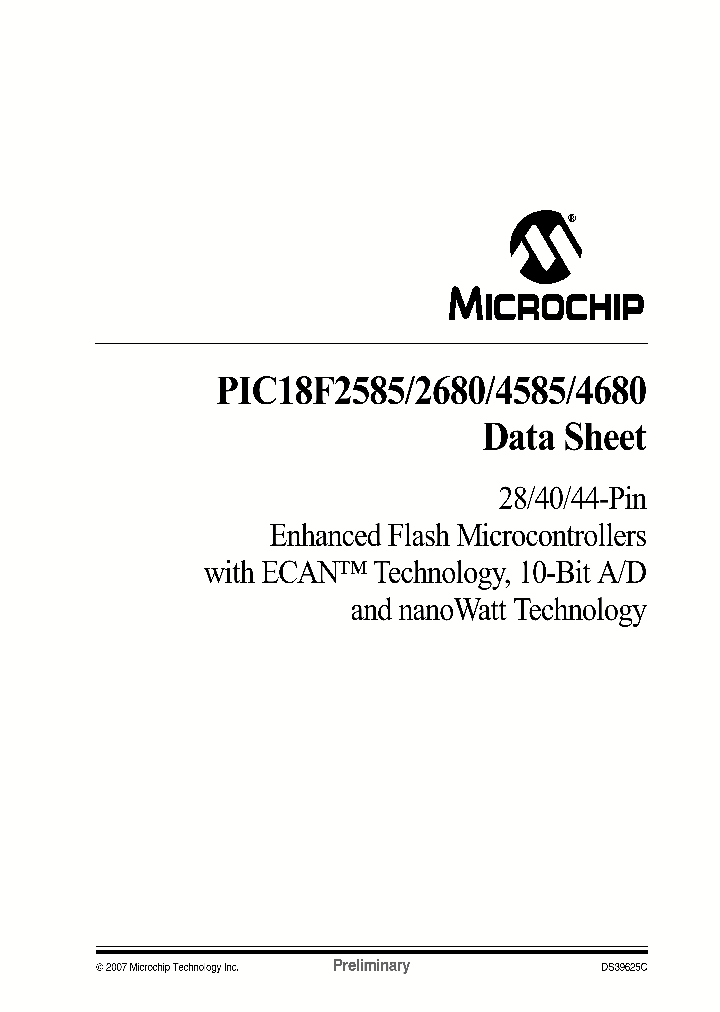 PIC18F2680TEPSQTP_7368098.PDF Datasheet