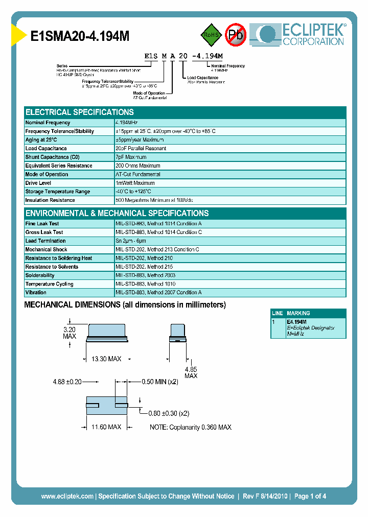 E1SMA20-4194M_7374151.PDF Datasheet