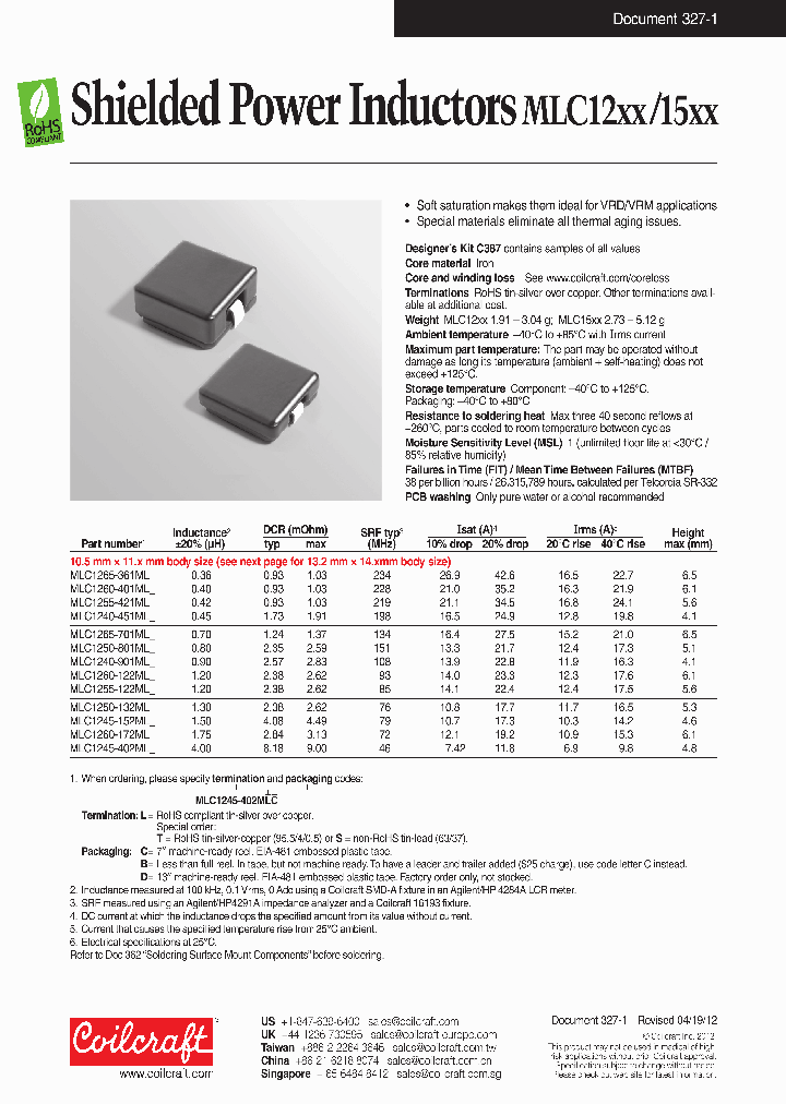 MLC1265-701MLB_7385264.PDF Datasheet