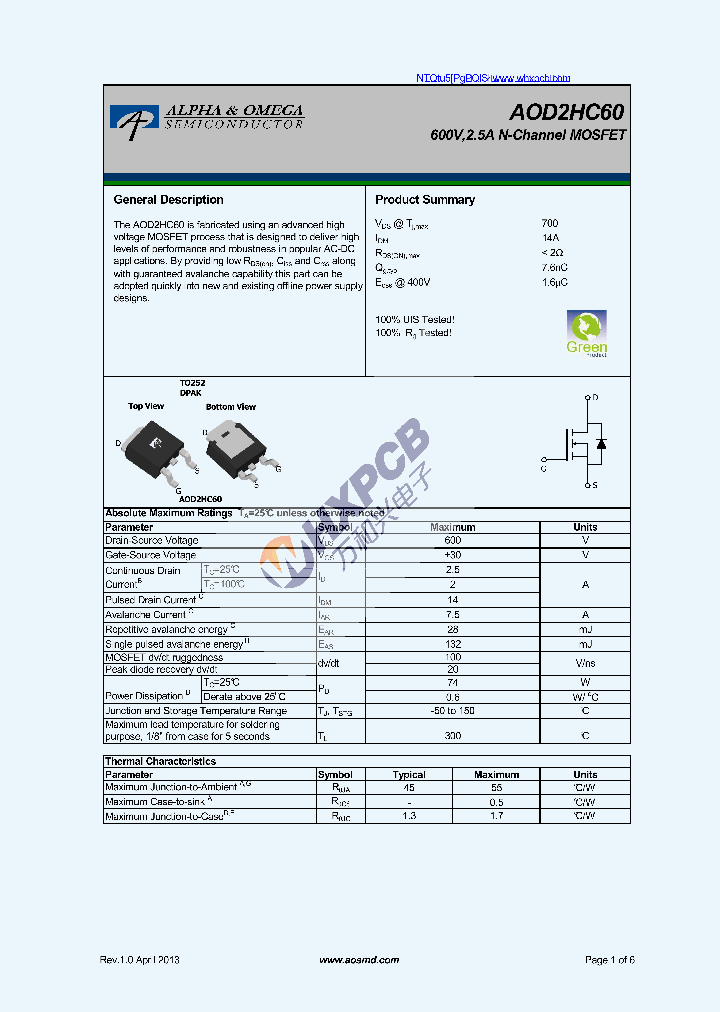 AOD2HC60_7388546.PDF Datasheet