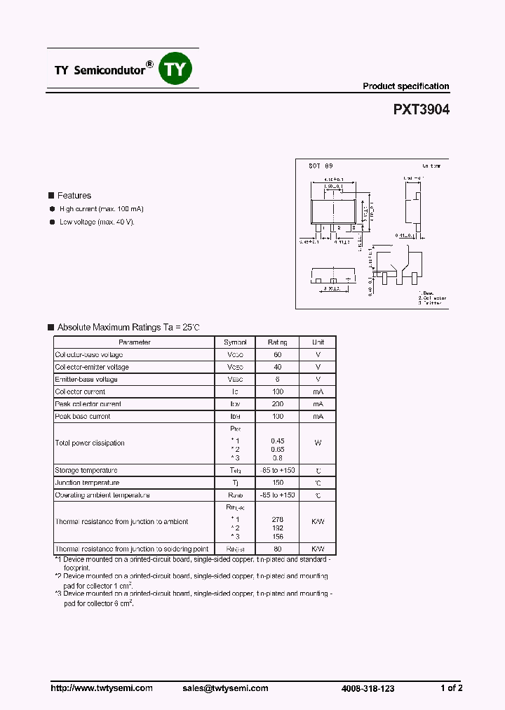 PXT3904_7399009.PDF Datasheet