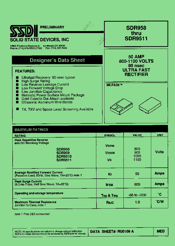 SDR9511_7401476.PDF Datasheet