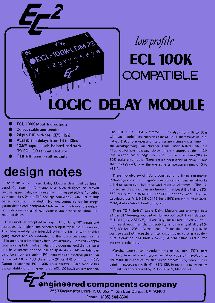 ENGINEEREDCOMPONENTSCO-ECL-100K-LDM-16_7420356.PDF Datasheet