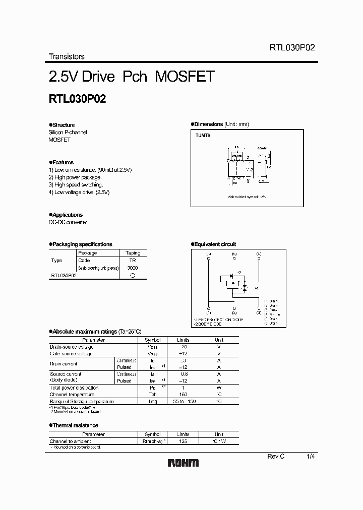 RTL030P02TR_7426665.PDF Datasheet