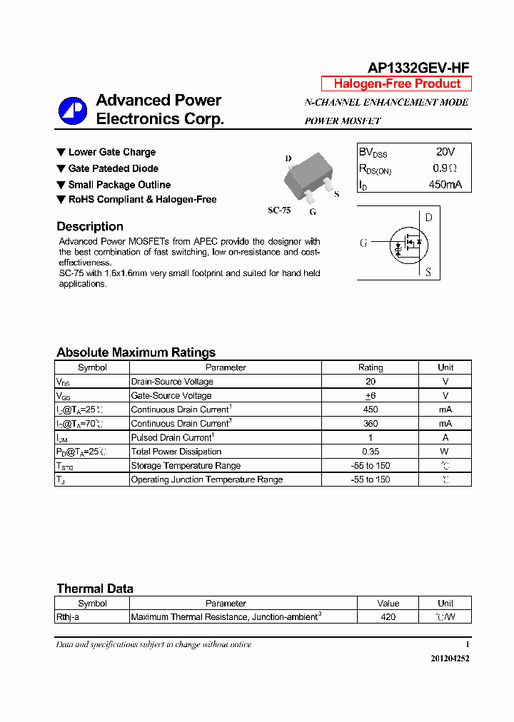 AP1332GEV-HF_7433628.PDF Datasheet