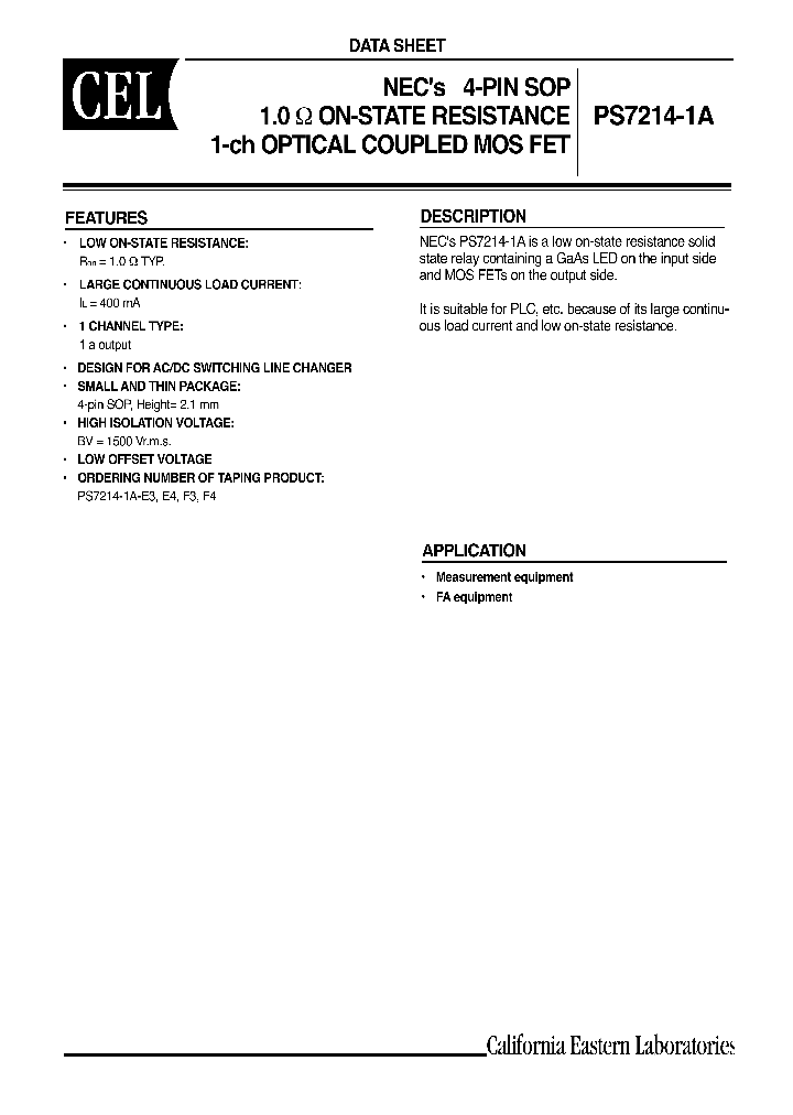 PS7214-1A-E4_7434423.PDF Datasheet