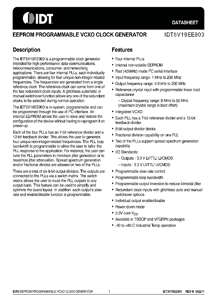 5V19EE903PGGI_7445167.PDF Datasheet