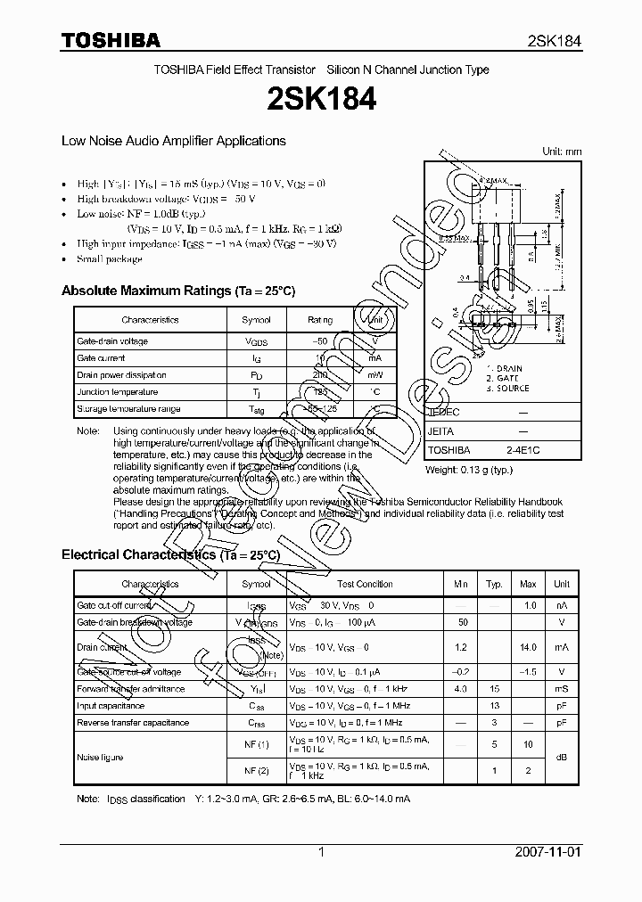 2SK184_7467511.PDF Datasheet