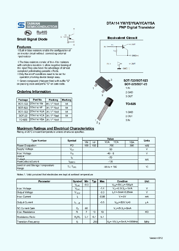 DTA114-YCA_7468300.PDF Datasheet