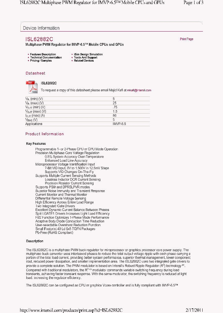 ISL62882CHRTZ-T_7483428.PDF Datasheet