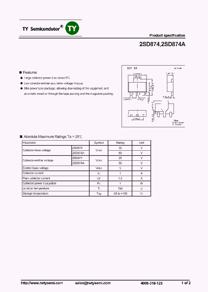 2SD874A_7483517.PDF Datasheet