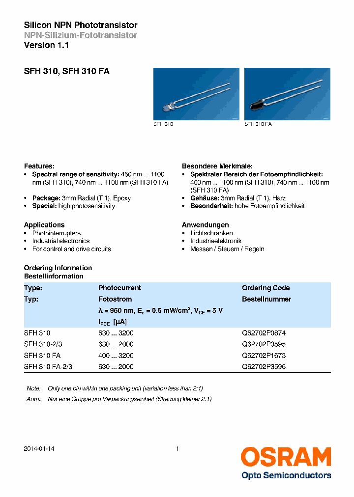 SFH310-2-3_7484687.PDF Datasheet