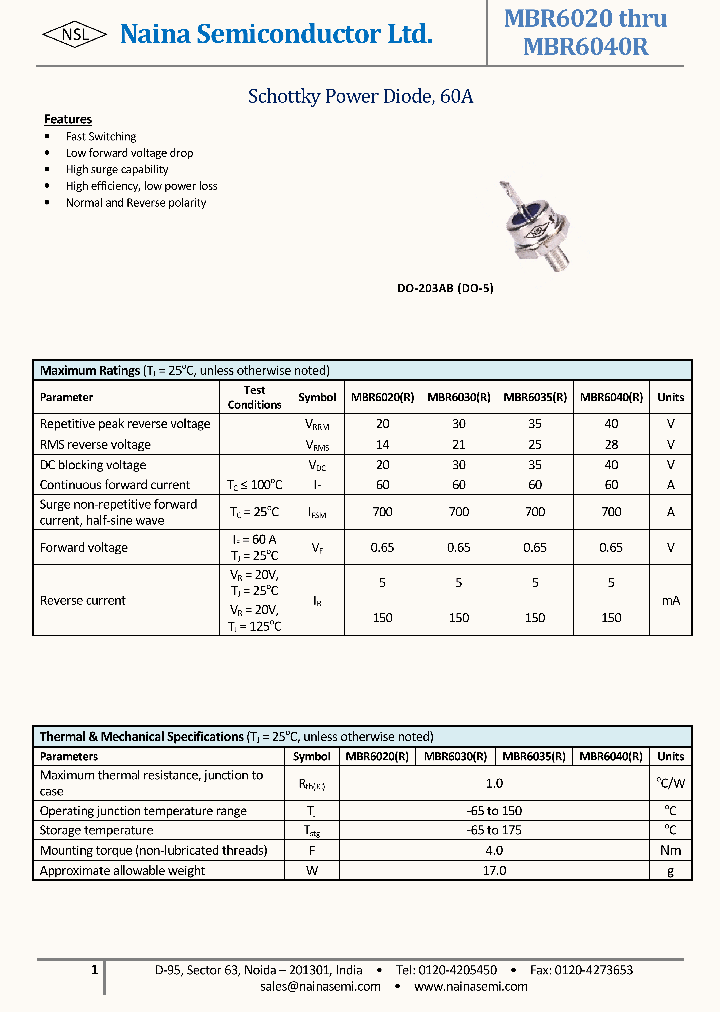 MBR6040_7485009.PDF Datasheet