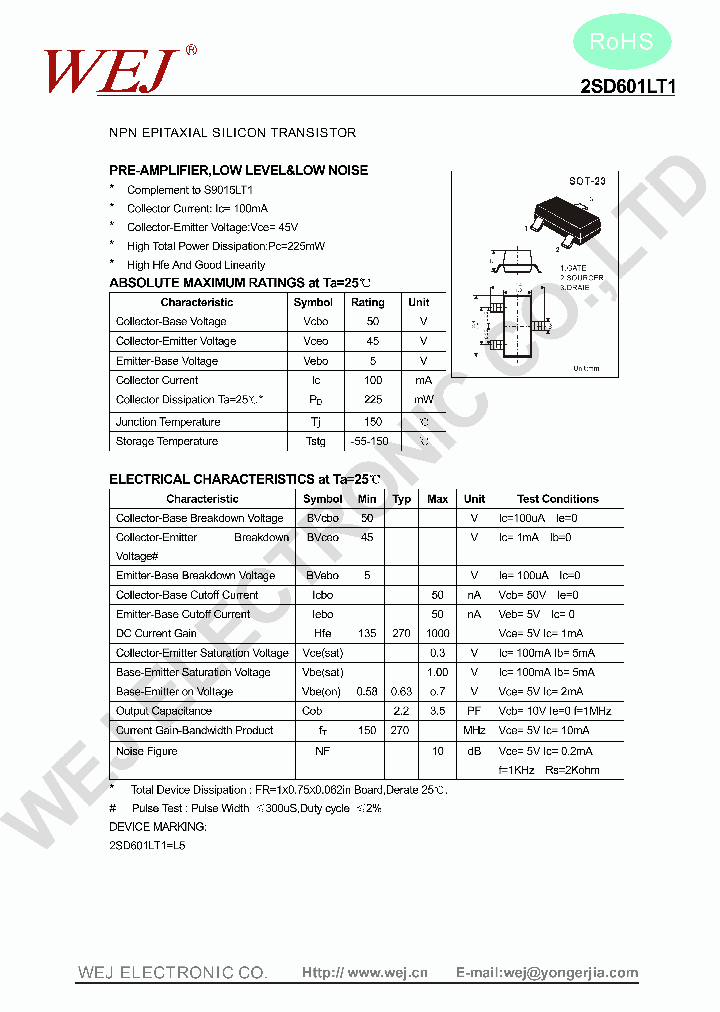 2SD601LT1_7485011.PDF Datasheet