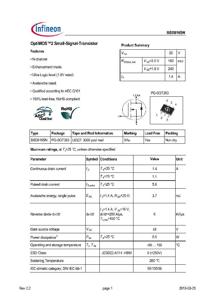 BSD816SN_7489535.PDF Datasheet