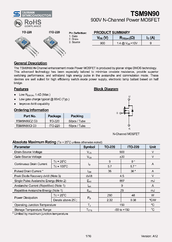 TSM9N90_7489647.PDF Datasheet