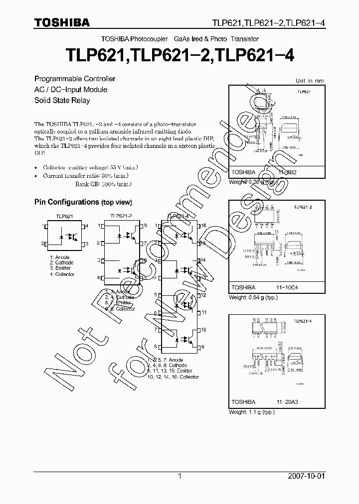 TLP621_7491057.PDF Datasheet