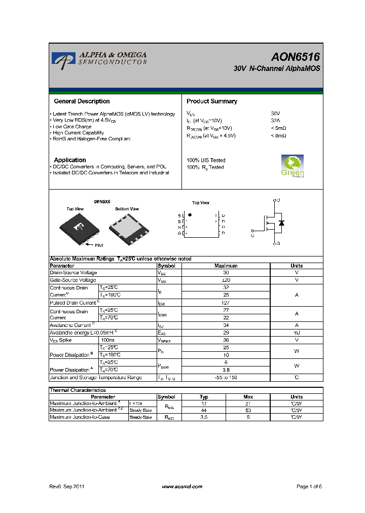 AON6516_7492153.PDF Datasheet
