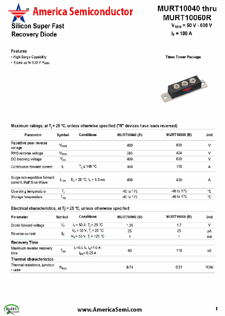 MUR10040_7492322.PDF Datasheet