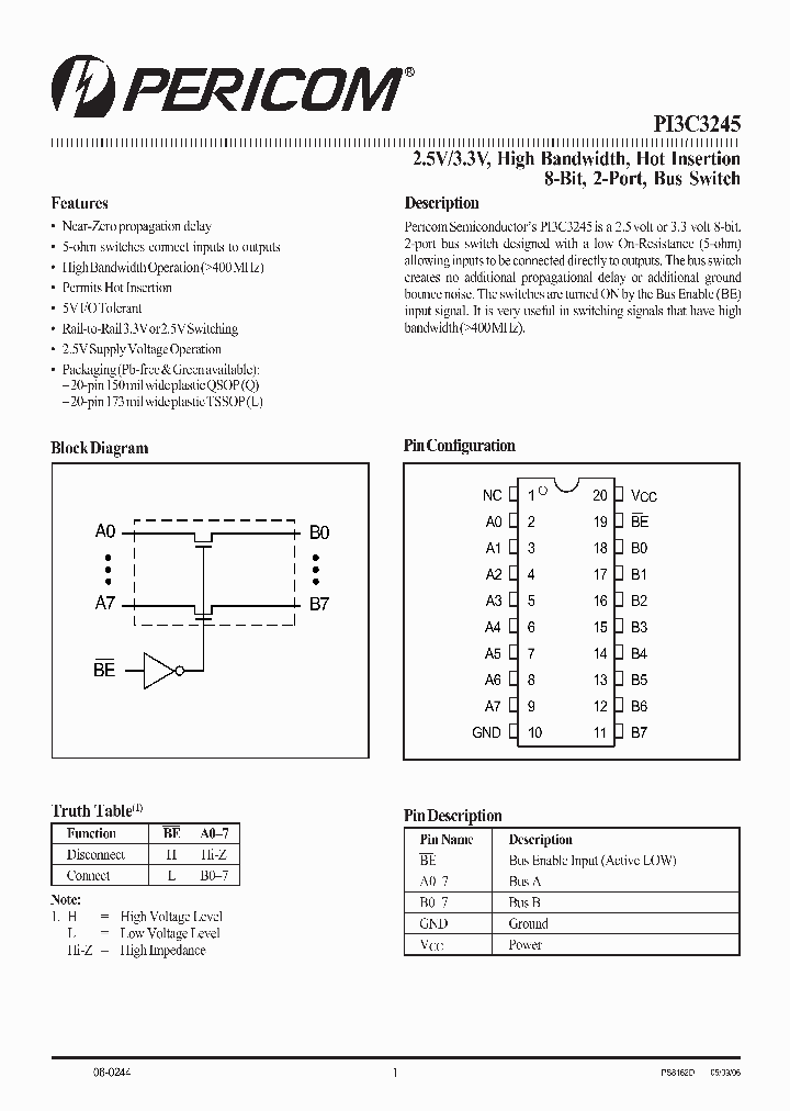 PI3C3245LE_7493450.PDF Datasheet