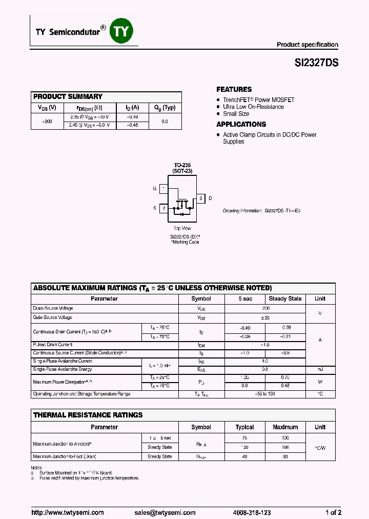 SI2327DS_7500239.PDF Datasheet