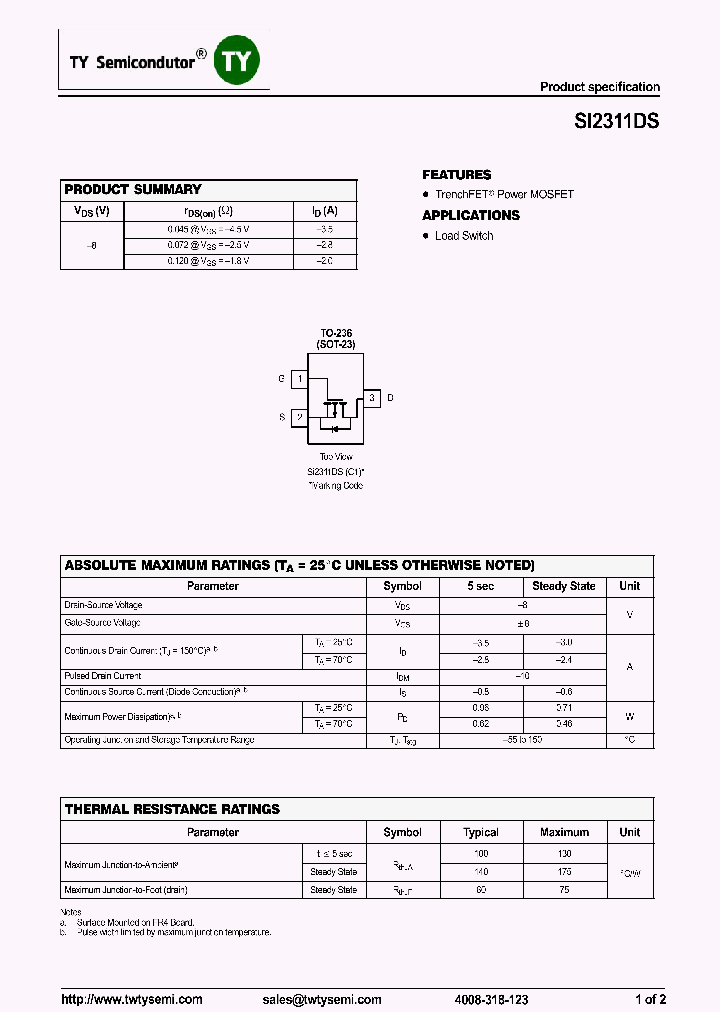 SI2311DS_7505351.PDF Datasheet