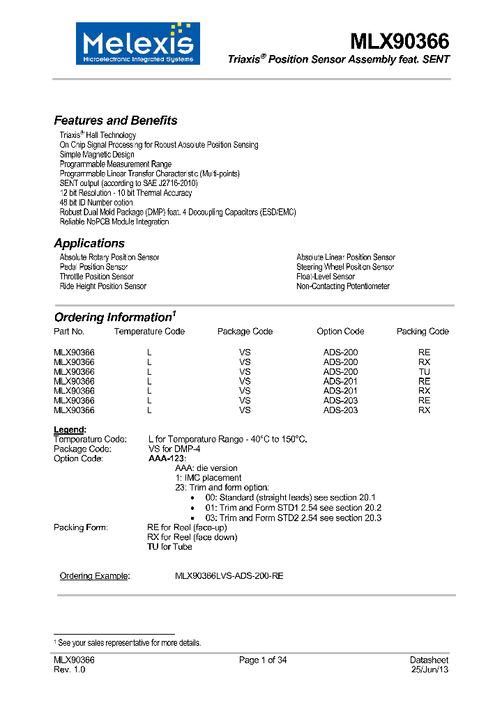 MLX90366_7509568.PDF Datasheet