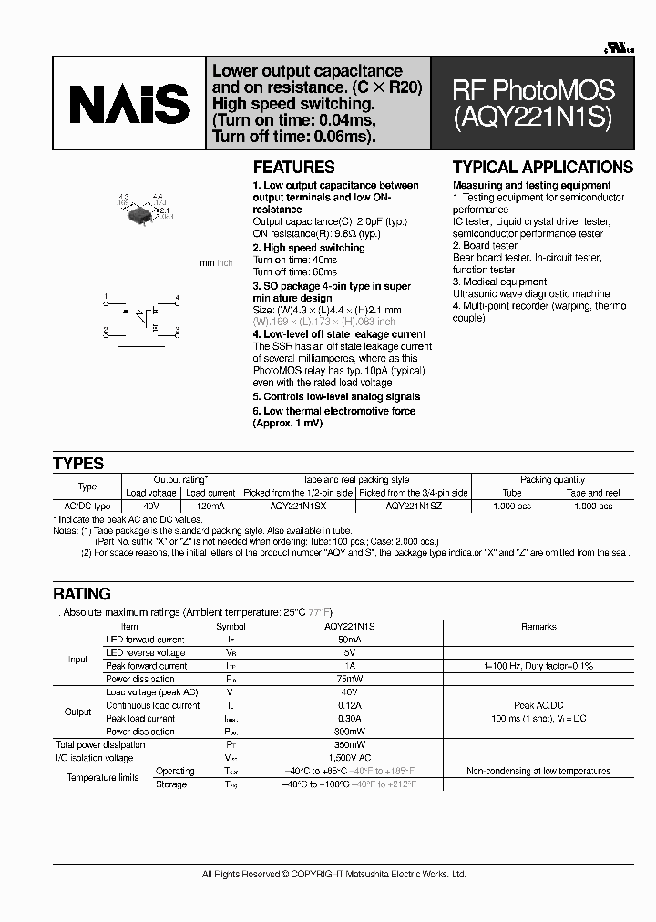 AQY221N1S_7512107.PDF Datasheet