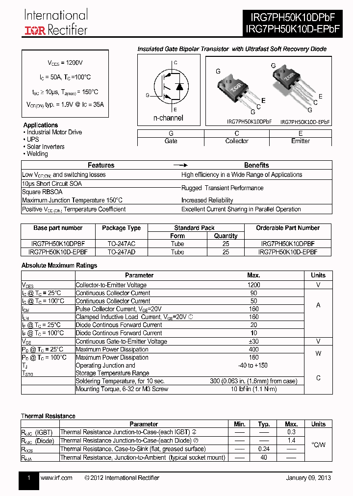 IRG7PH50K10DPBF_7512591.PDF Datasheet