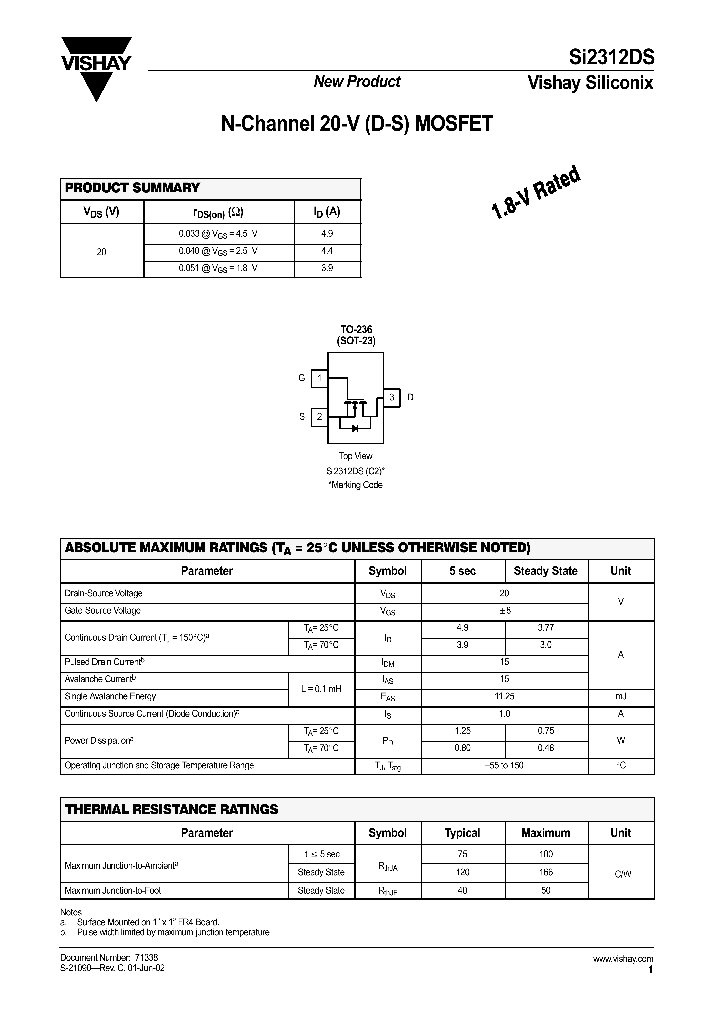 SI2312DS-E3_7513145.PDF Datasheet