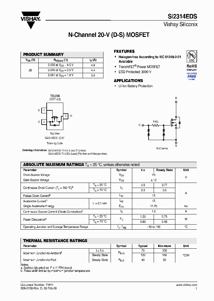 SI2314EDS-T1-E3_7513140.PDF Datasheet