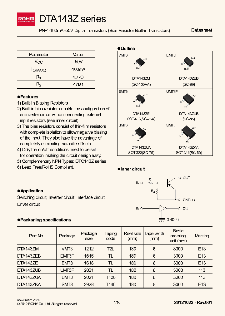 DTA143ZUBTL_7514396.PDF Datasheet