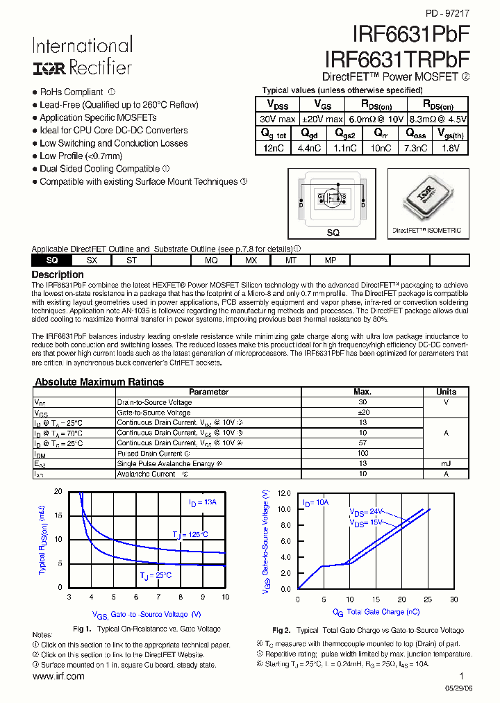 IRF6631TRPBF_7514946.PDF Datasheet