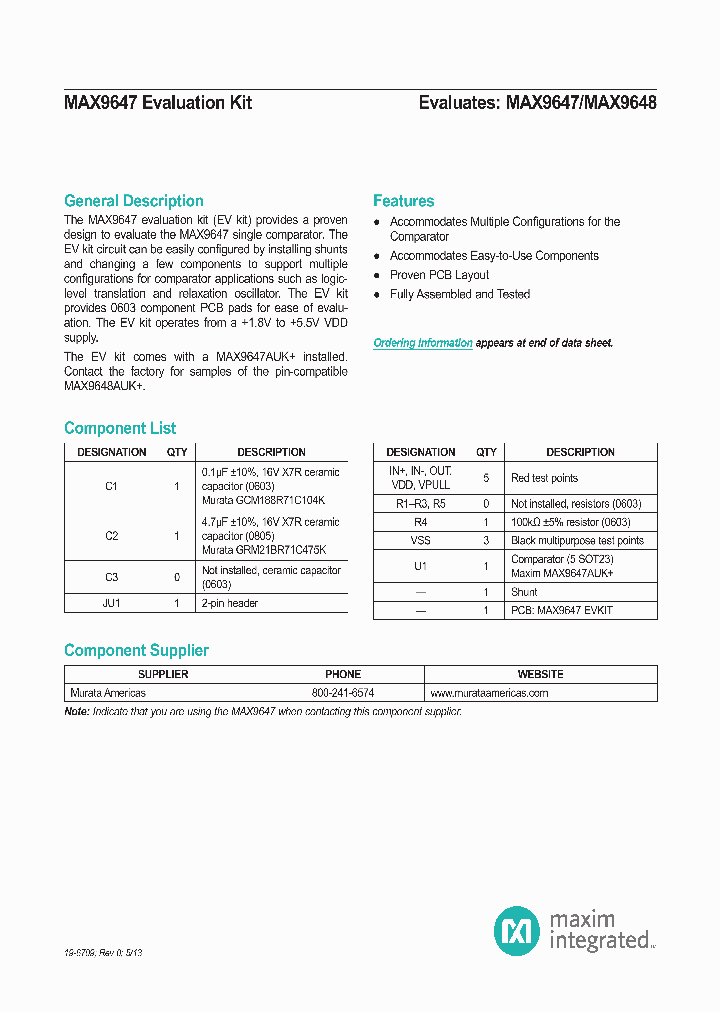 MAX9647EVKIT_7515200.PDF Datasheet