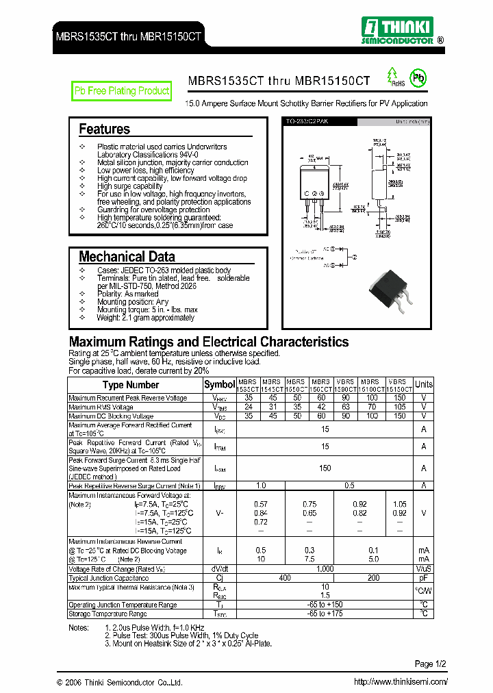MBRS15100CT_7517794.PDF Datasheet