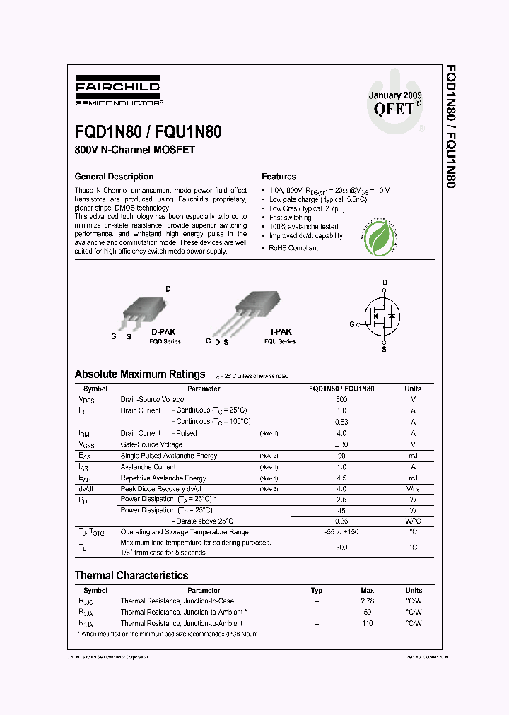 FQD1N8009_7526286.PDF Datasheet