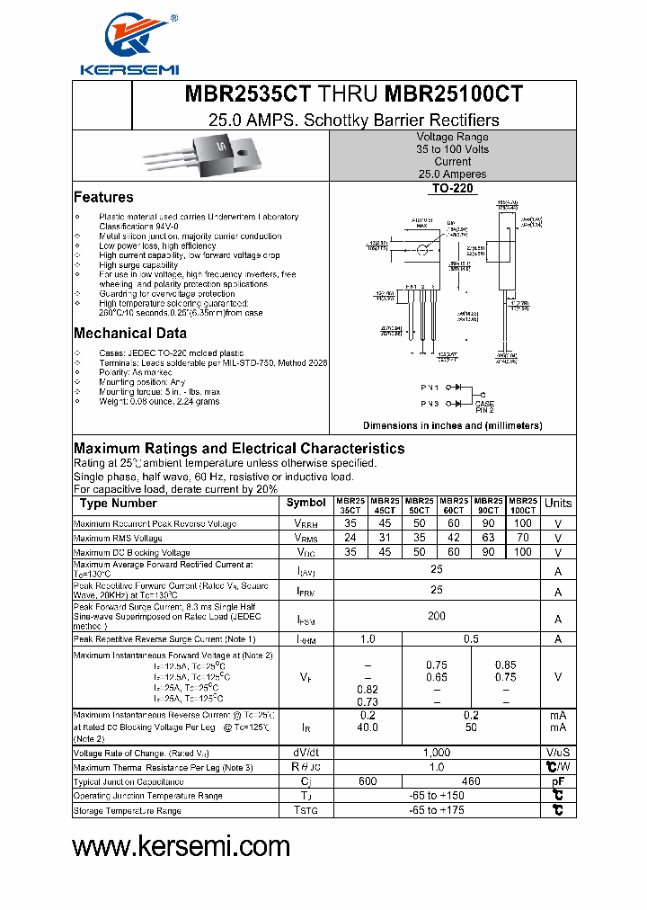 MBR2545CT_7529656.PDF Datasheet