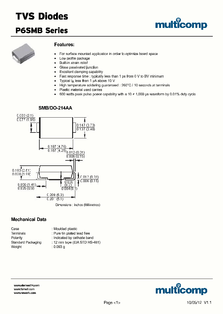P6SMB39CA_7529970.PDF Datasheet