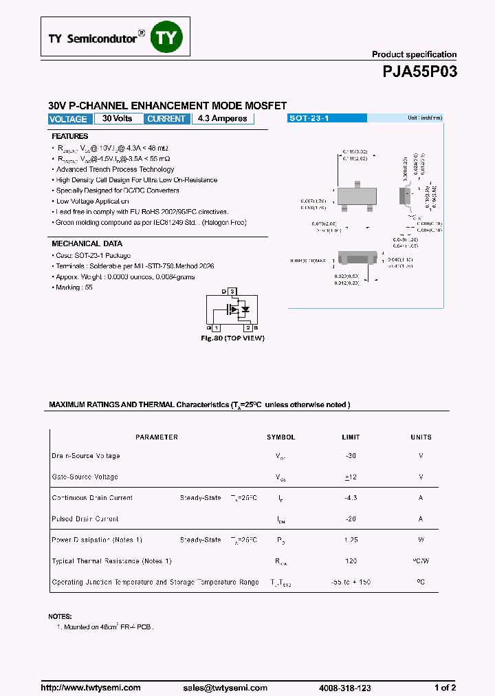 PJA55P03_7531061.PDF Datasheet