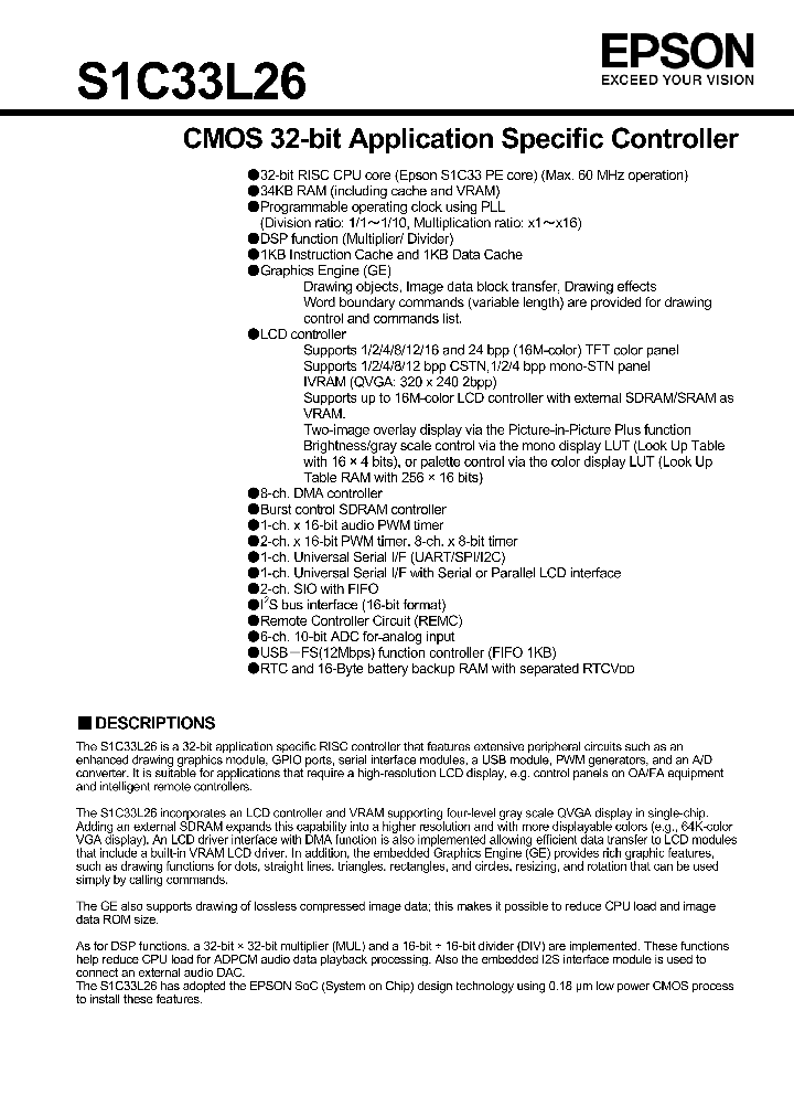 S1C33L26_7533051.PDF Datasheet