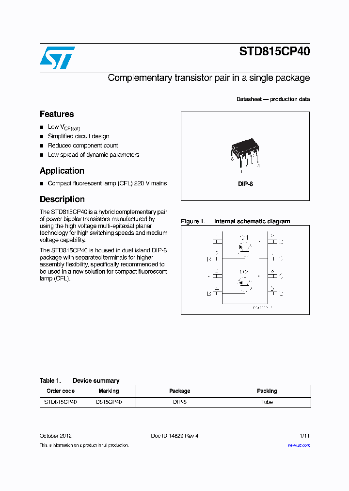 STD815CP40_7533091.PDF Datasheet