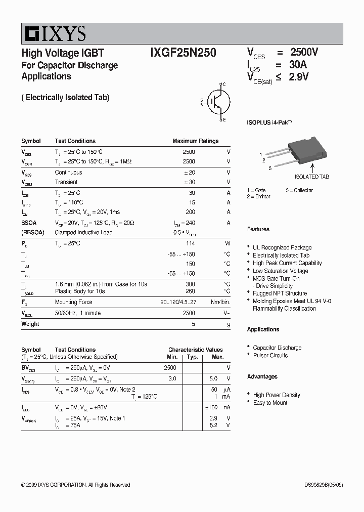 IXGF25N250_7533649.PDF Datasheet