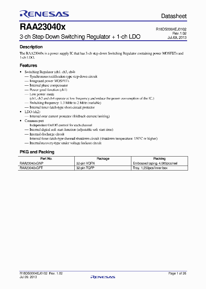RAA23040XGFT_7533659.PDF Datasheet