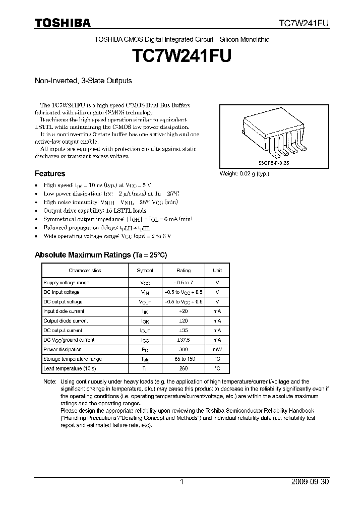 TC7W241FUTE12LF_7534011.PDF Datasheet