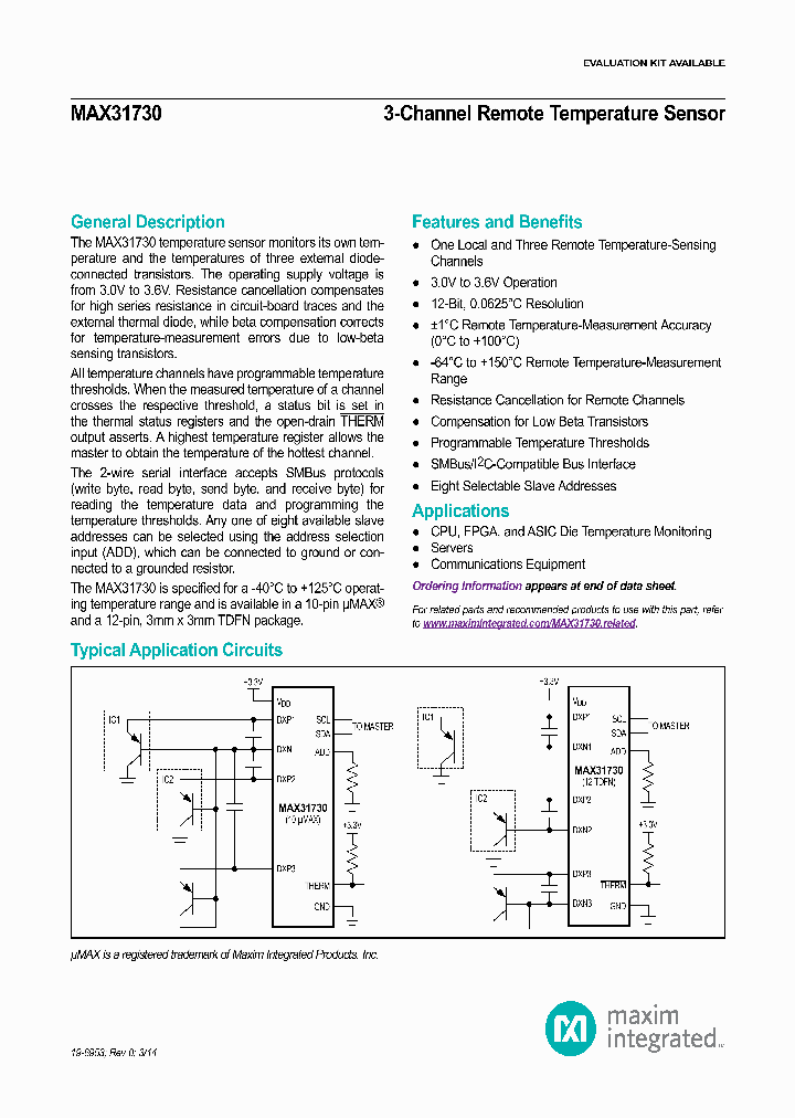 MAX31730_7535986.PDF Datasheet